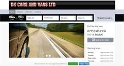 Desktop Screenshot of dkcarsandvans.co.uk